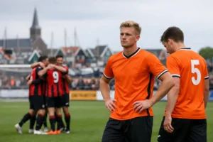 RKAV Volendam verzekerd van behoud in tweede divisie ondanks verlies tegen AFC