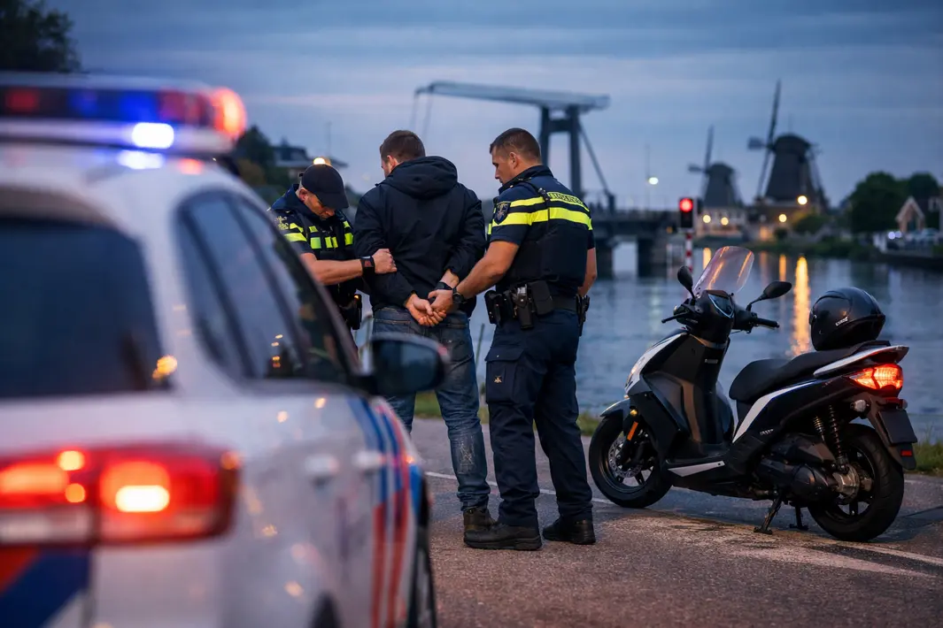 Verdachte aangehouden na negeren stoptekens op motorscooter in Wormerveer